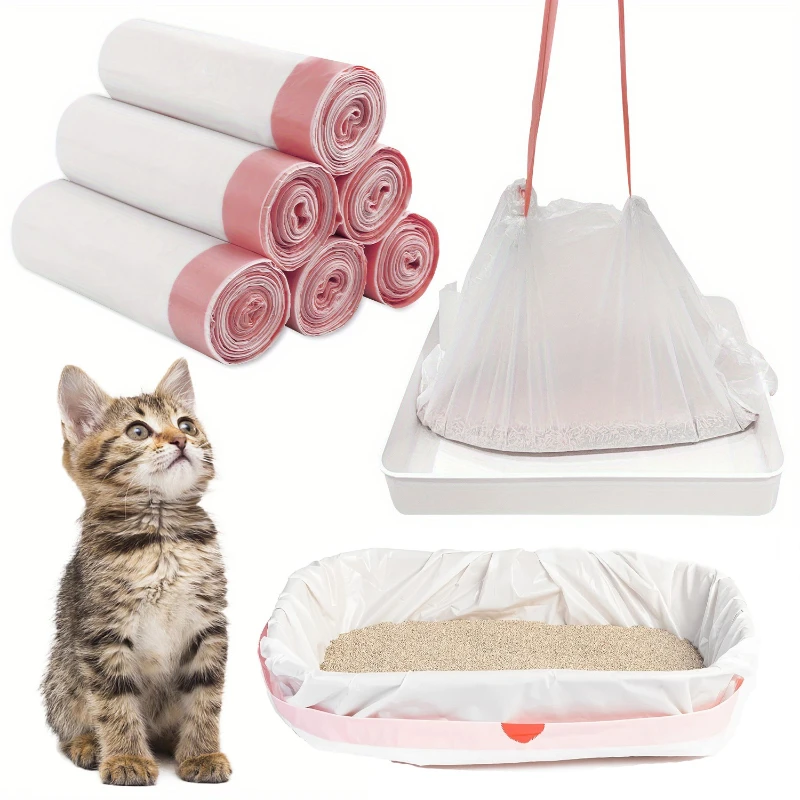 Roll Cat Litter Bag Pet Drawstring Garbage Bag Household Pet Shop Box Lining Multi 1005010248129359