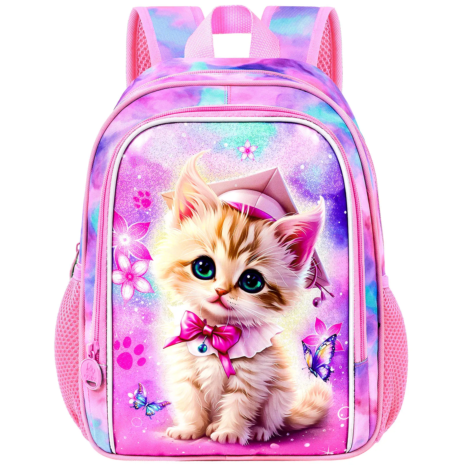 Backpack for Girls, 13" Toddler Preschool Kids Bookbag, Cute Cat Kindergarten Schoolbag 1005010258230239