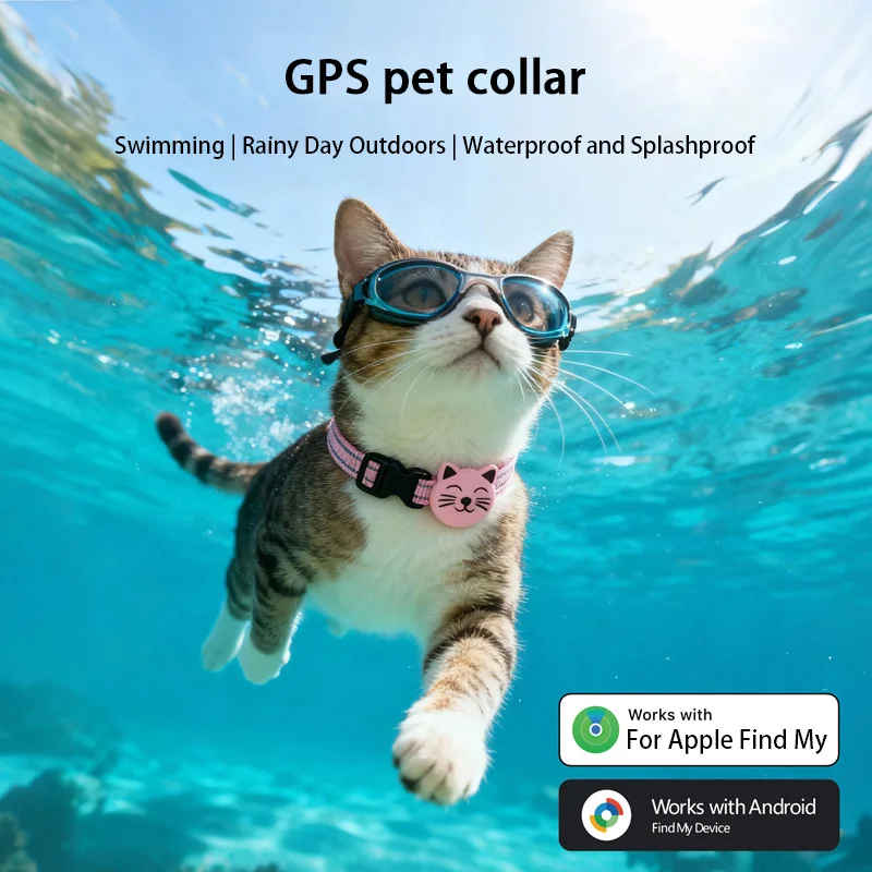 Airtag Cat Collar GPS Pet Tracker Cat Positioning Collar Dog Locator Pet Anti Loss Device Smart 1005010273840744