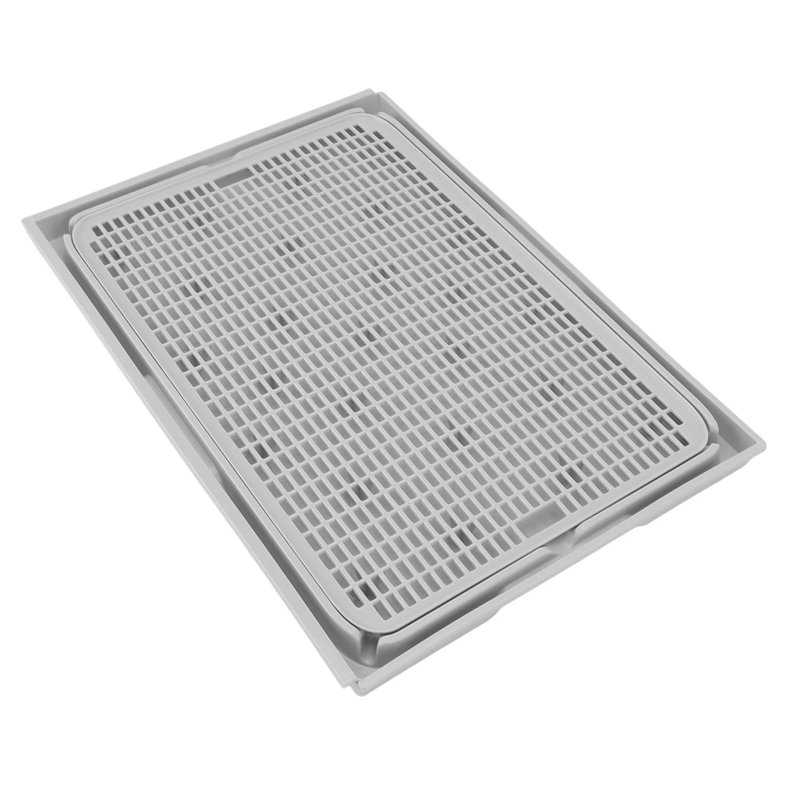 Cat Litter Box Mat 41x28x2cm Spacious Plastic Double Layer Washable Catcher Mat 1005010289477074