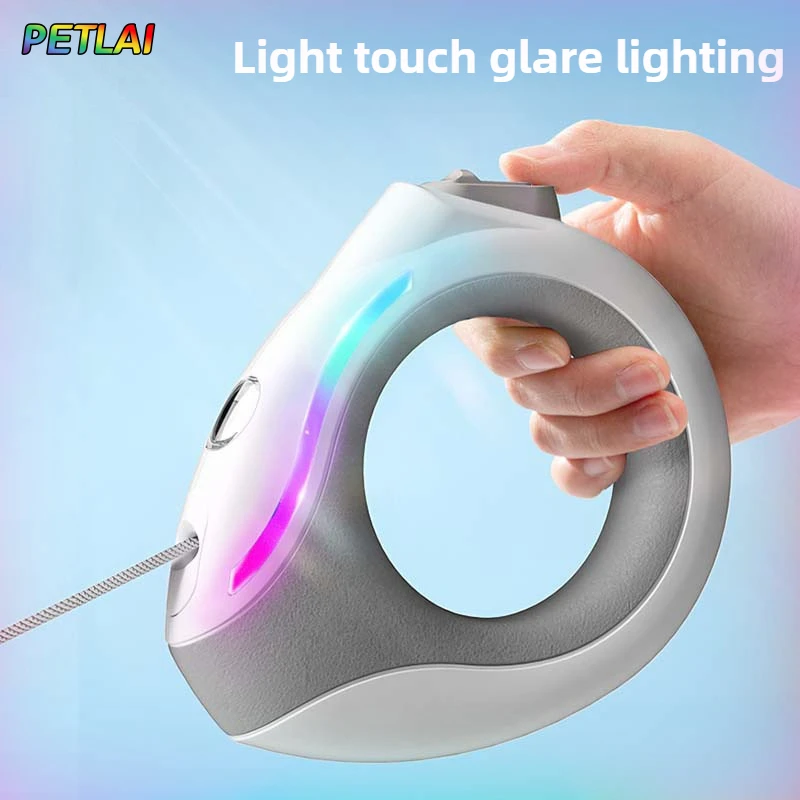 Dog Hands-Free Circular Light-Up Automatic Retractable Leash New Style Colorful Breathing Light 1005010300054860
