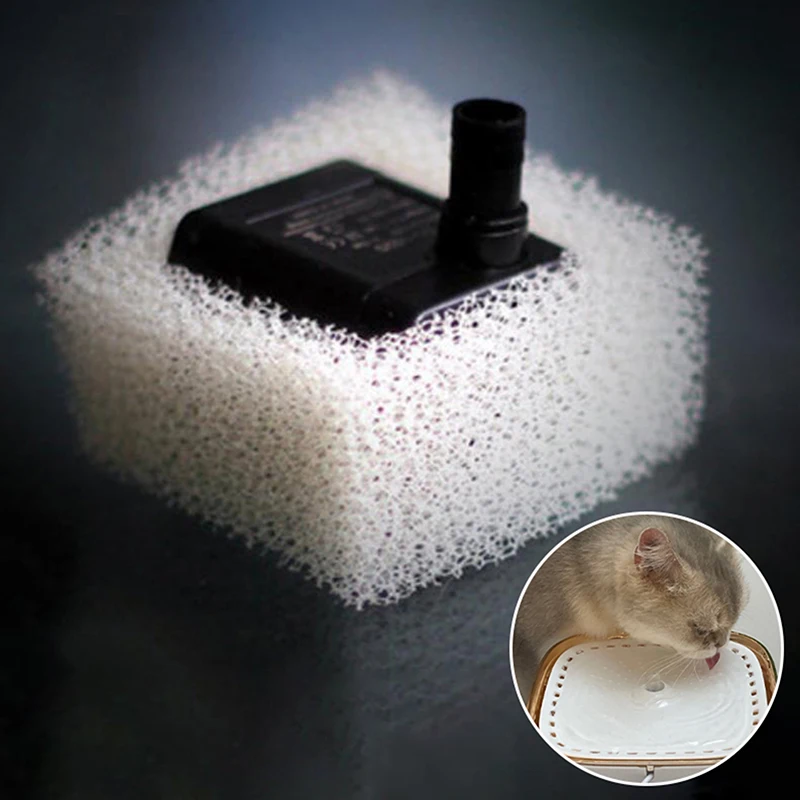 Cat Water Fountain Water Pump Foam Filters Compatible with Square Dispensers Pre-Filtered For (10Pcs) 1005010305087911
