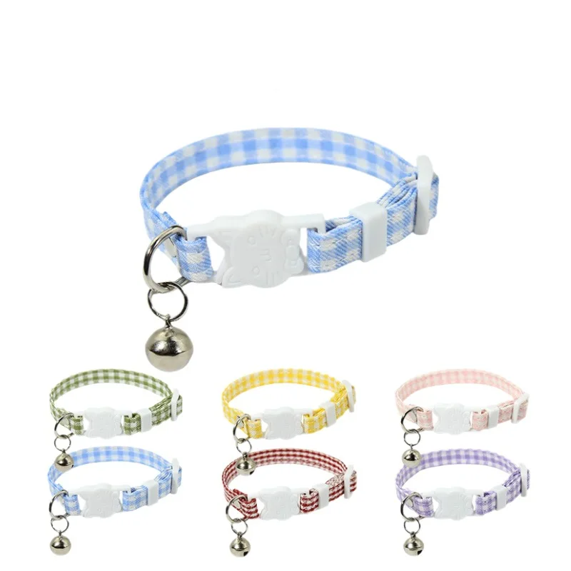 Cat Collar, grid Buckle Adjustable Pet Collar 1005010308268078