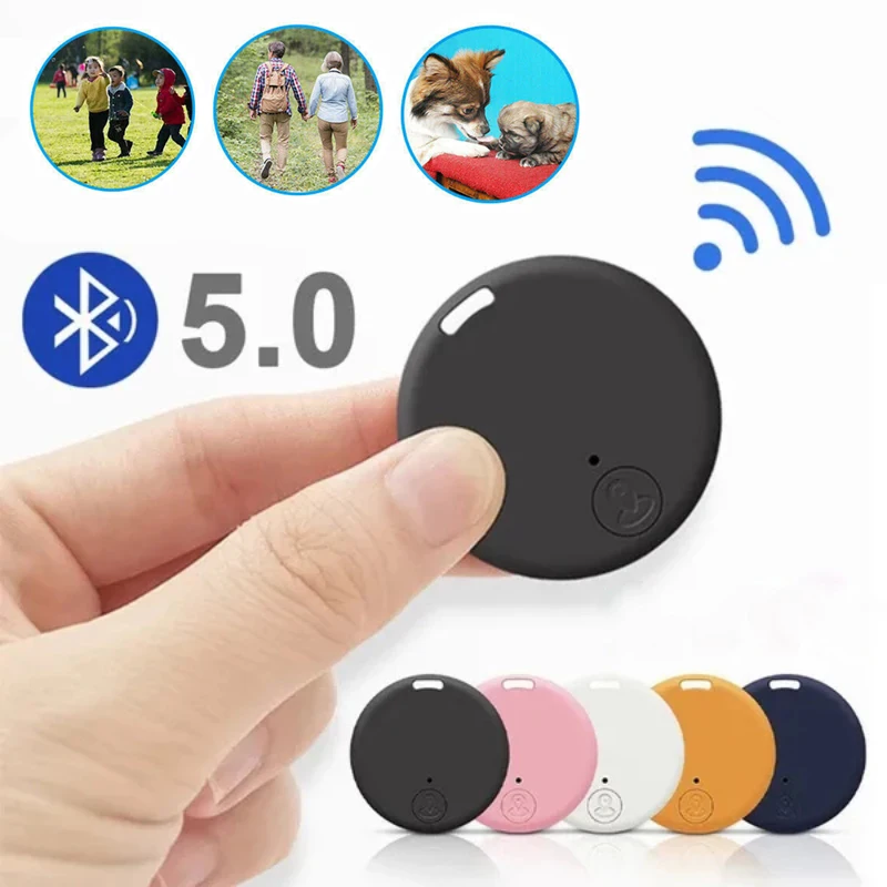GPS Bluetooth 5.0 Tracker Round Anti-Lost Device Smart Finder Locator Pet Kids Bag Wallet (4G) 1005010328846959