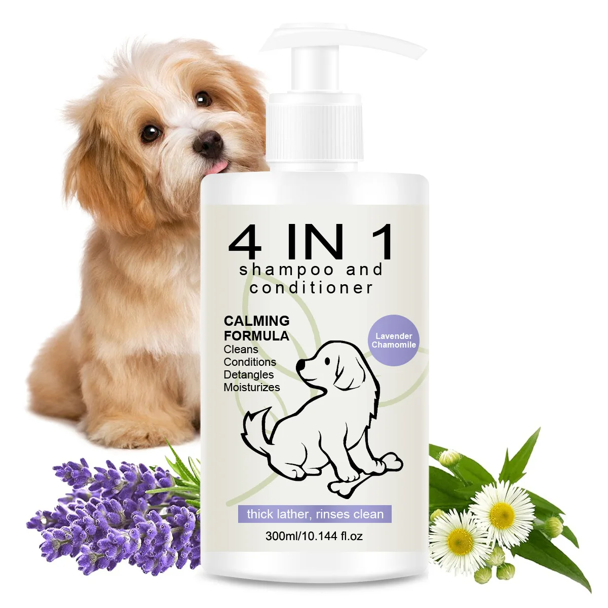 Pet Shampoo and Conditioner Special Shampoo for Dogs and Cats Keep Pets Clean and Fragrant (4 in 1) 1005010328904651