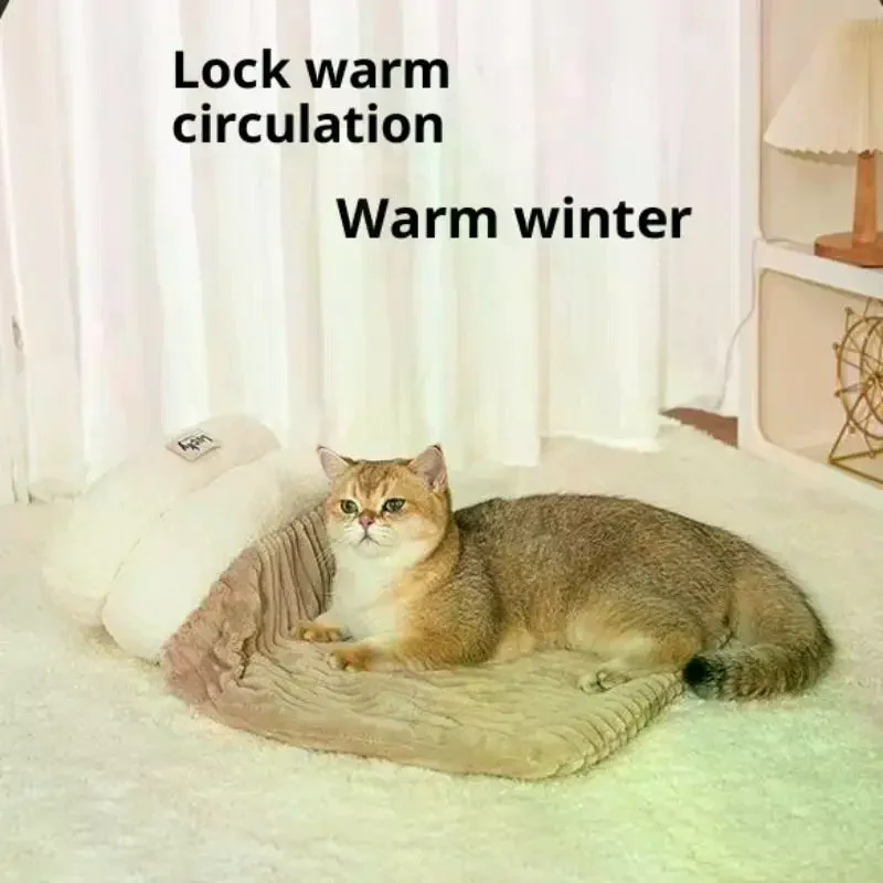 Closed Cat Nest Thickened Cat Bed Sleeping Bag Indoor Cats Winter Warm Soft Cat Cave 1005010329918577