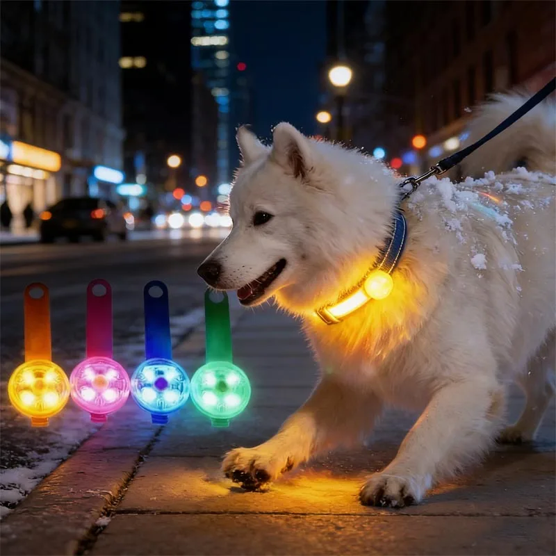LED Pet Safety Collar Night Light IPX7 Waterproof Flashing Luminous Dog Cat Harness Pendant 1005010337800323