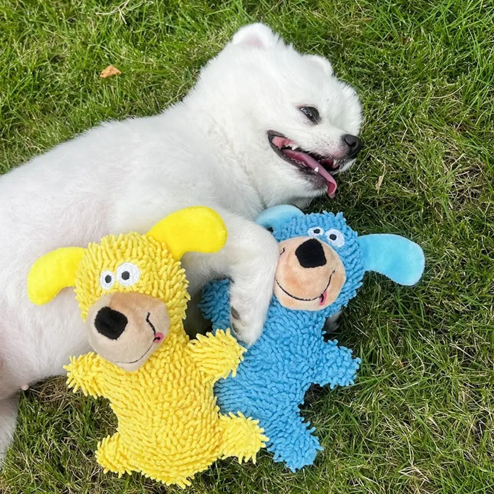 Cartoon Squeaky Dog Toy Bite-Resistant Wear-Resistant Cleaning Tooth Chew Toy Portable Soft Pet 1005010337849965