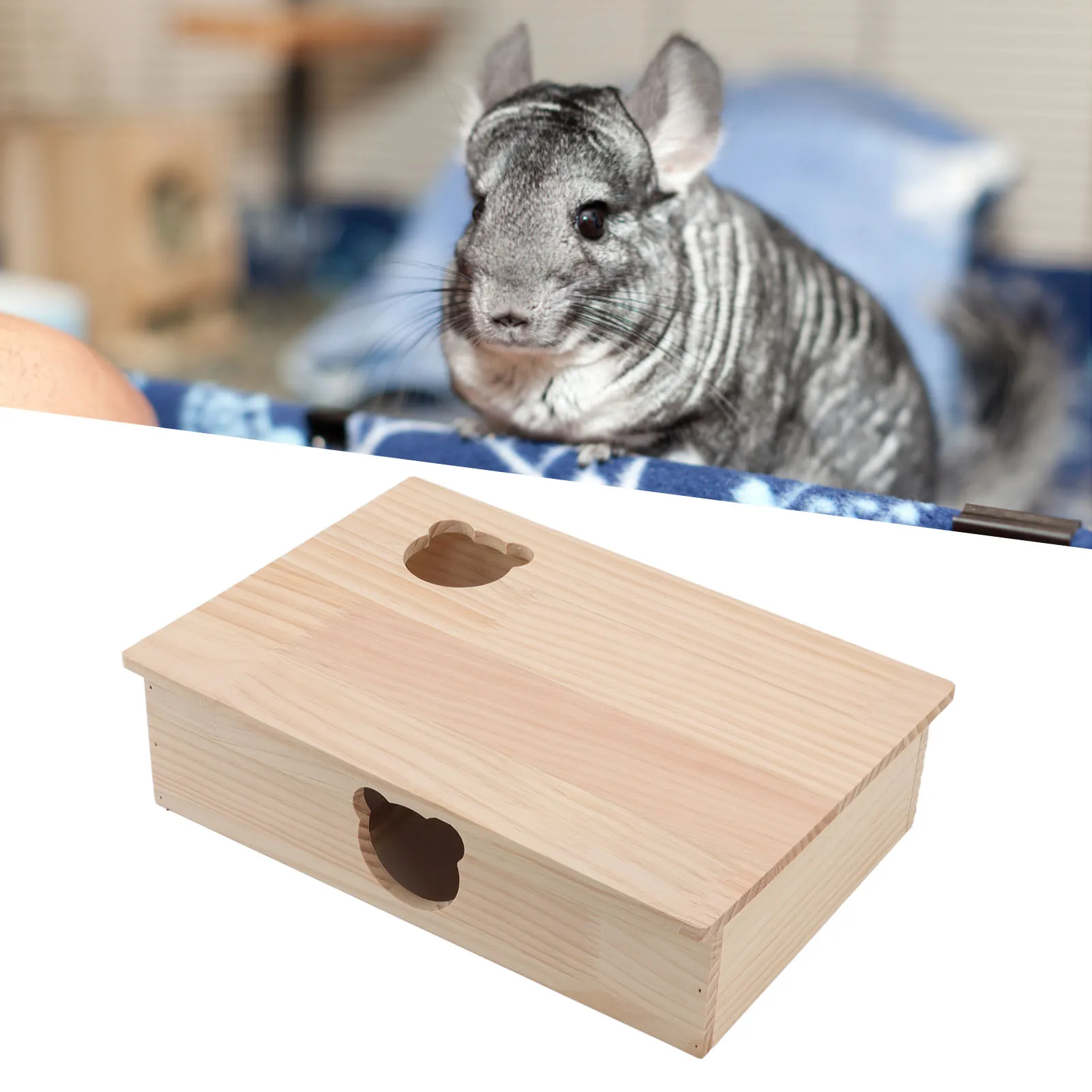 Hamster House Pet Hideout House Log Movable Roof 6 Bedrooms 1005010347526464