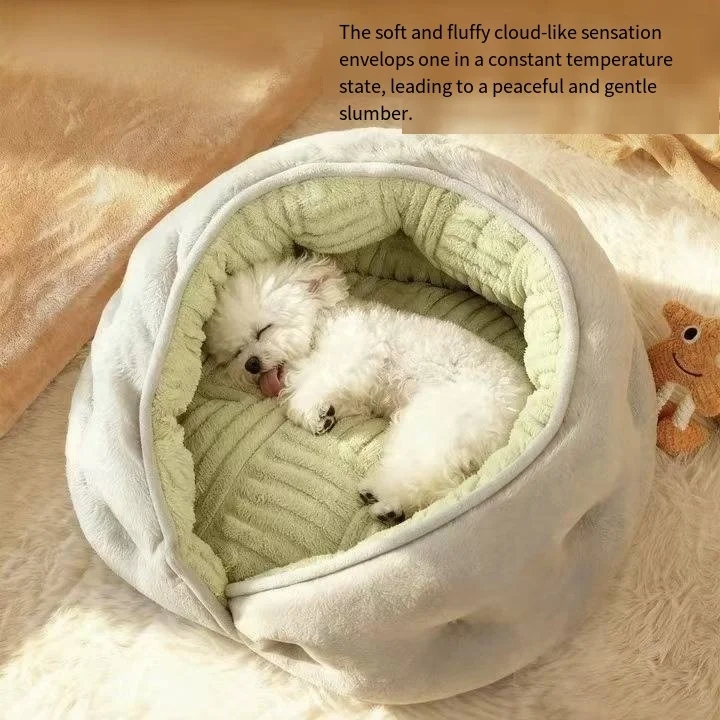 Kennel Thickened Winter Warm Security Bed Small Dog Teddy Than Bear Sleeping All-Season Pet 1005010356481040
