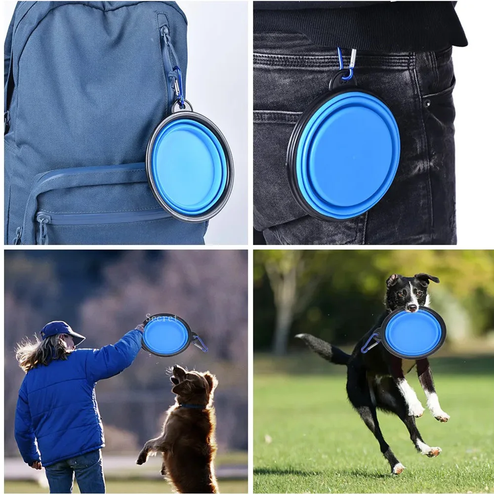 Collapsible Pet Dog Food Water Bowl Outdoor Camping Travel Portable Folding Supplies Small Cat 1005010358593883