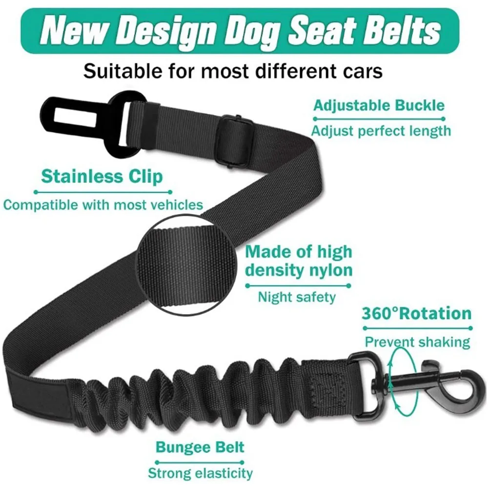 Advanced Dog Car Seat Belt Pet Nylon Material Buckle Adjustable Length Suitable for Any Traction 1005010369159892