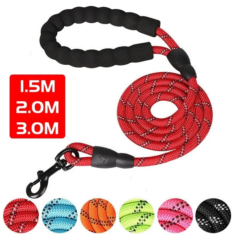 Reflective Dog Leash with Comfortable Padded Handle, Double Heavy Duty Traction Rope for Strong Dogs 1005010373477182