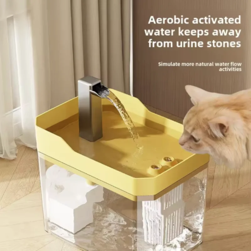 USB Cat Water Fountain with Auto Filter Transparent Anti-Dry Burning Recirculating Dispenser 1005010374541907