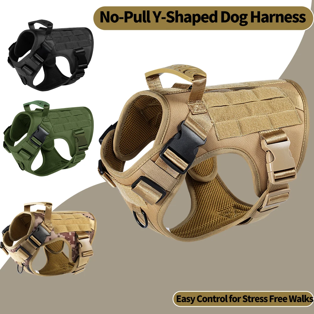 Dog Tactical Harness Vest Pet Dog Harness for Medium Large Dogs Reflective No Pull 1005010376393649