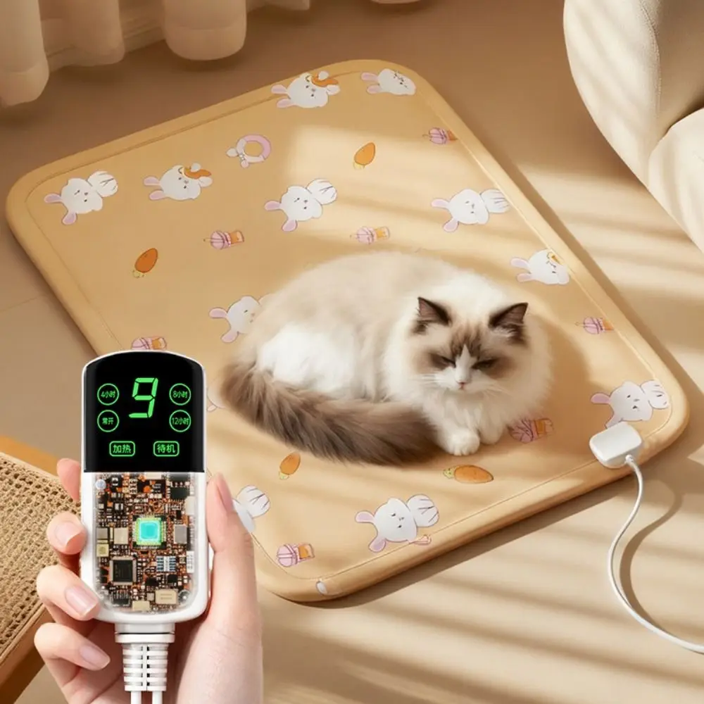 Waterproof Pet Electric Blanket Anti-Scratch Thermostat Control Electric Heating Dog Bed Cartoon 1005010380091754