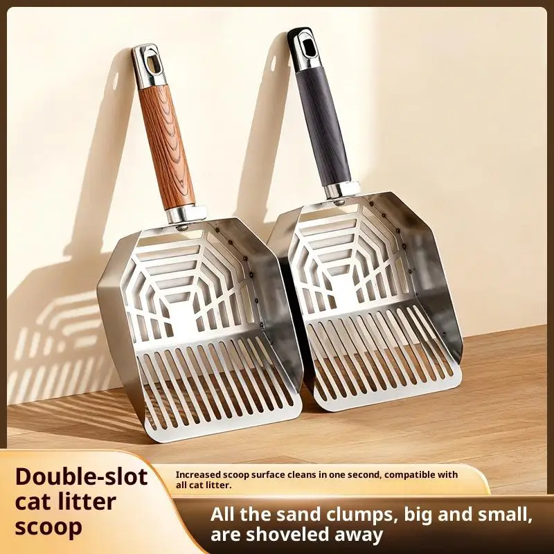 Stainless Steel Cats Litter Scoop Durable Long Handle Mesh Carbon Steel Large Size Scooper Litter 1005010382444743