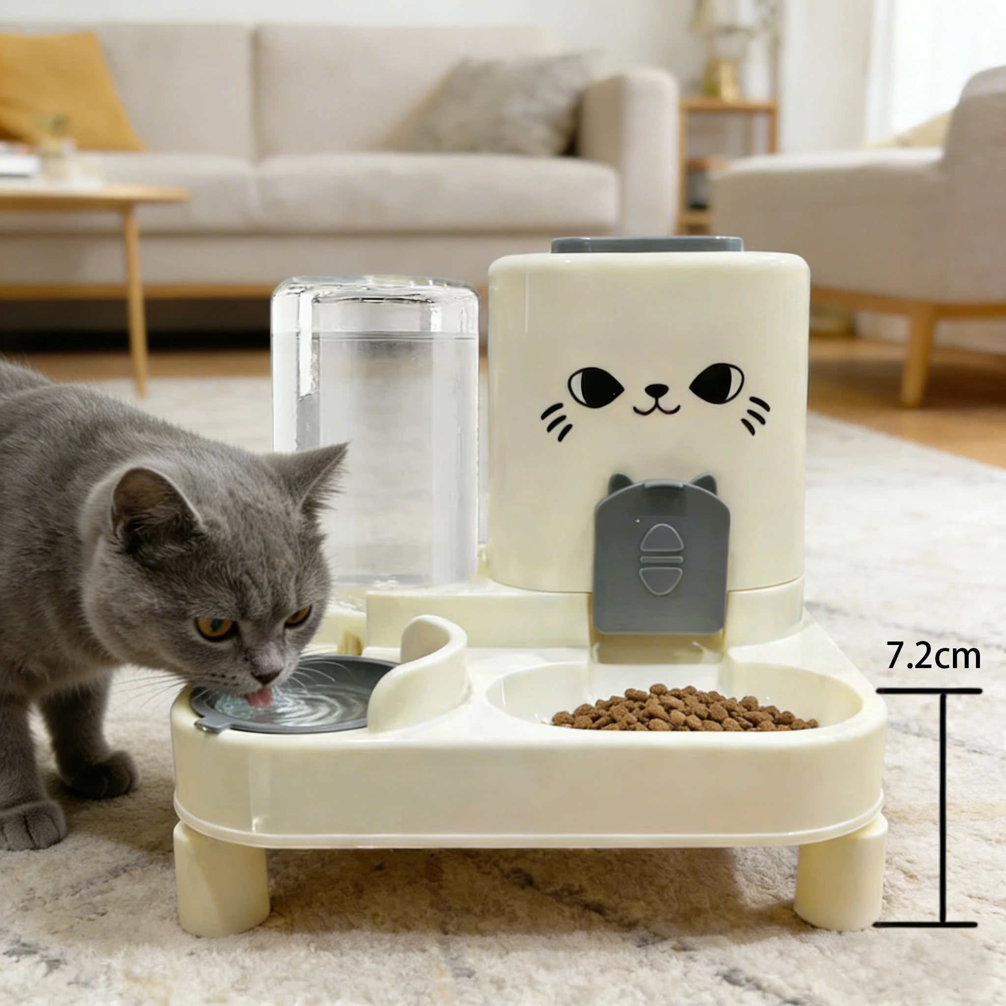 Automatic Gravity-Fed Cat Water Dispenser & Feeder (1 Pack) 1005010384029685