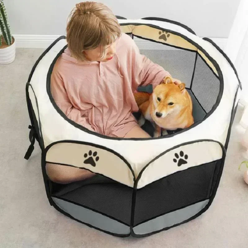Portable Foldable Pet Tent Kennel Octagonal Fence Puppy Shelter Easy to Use Outdoor Easy Operation 1005010404736350