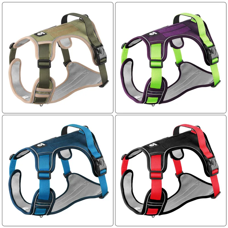 Dog Harness Reflective Midium Large Dogs Tactical Vest Big 1680D Waterproof Oxford Cloth Dog 1005010419202287