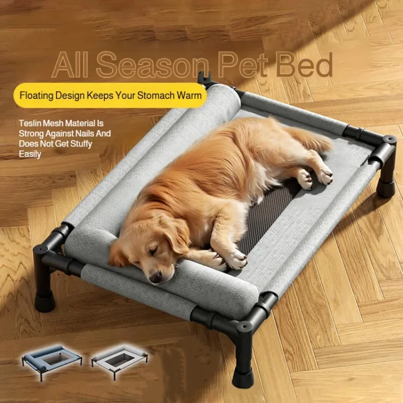 Elevated Pet Bed for Dogs & Cats Durable Breathable Cat Bed with Slope Headrest Washable 1005010427074976