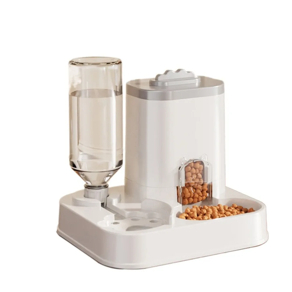 Large Capacity 2 in 1 Cat Food Dispenser Detachable with Water Fountain Dog Bowl Dry Wet 1005010434261858