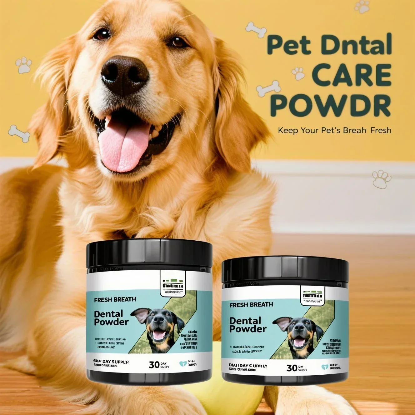 Pet Dental Powder for Dogs & Cats, Natural Breath Freshener, Tartar Control 1005010444172219