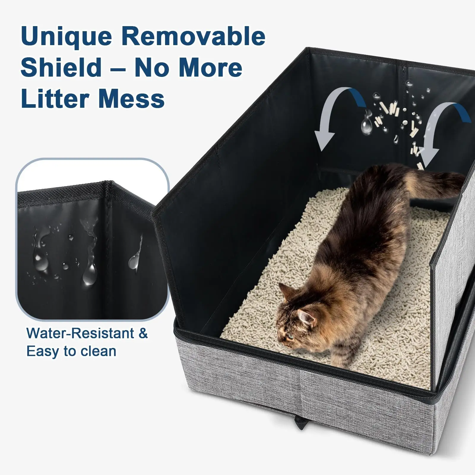 Upgraded Fabric Cat Litter Bag Travel Box Waterproof and Leak-Proof Litter Portable 1005010445471405