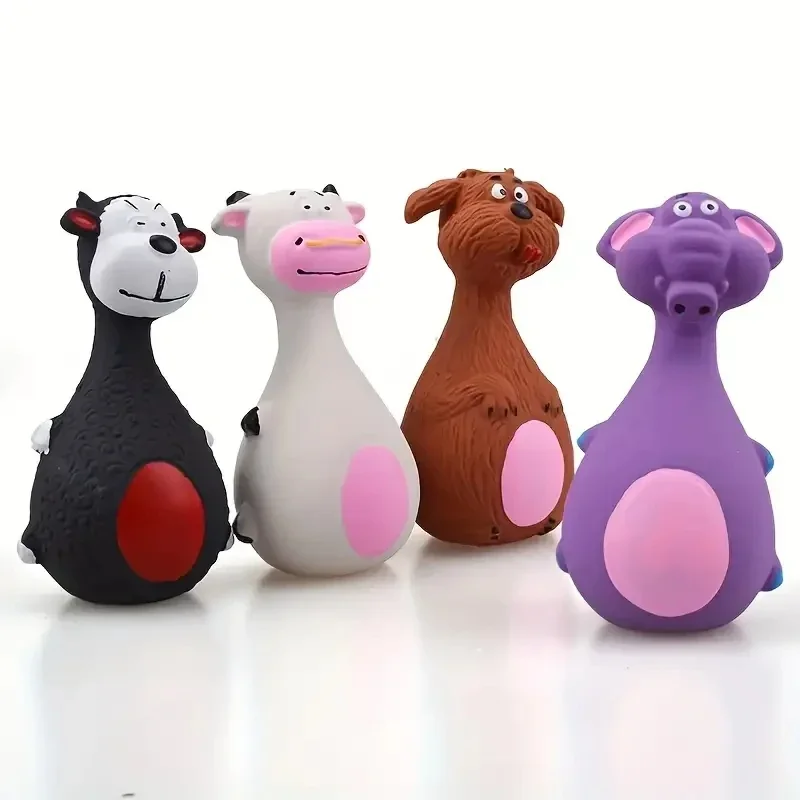 Soft Rubber Chewy Toys Four Styles Squeaky Interactive Throwing Games Cute and Fun Suitable 1005010461311620