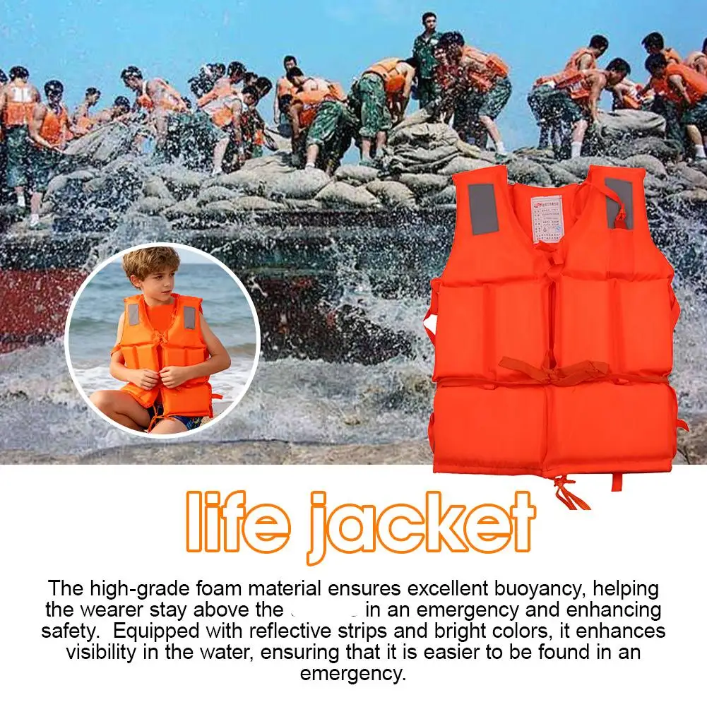 Life Jacket Orange Useful Adult Childen Foam Flotation Swimming Vest Boats Fishing Vest 1005010472083054