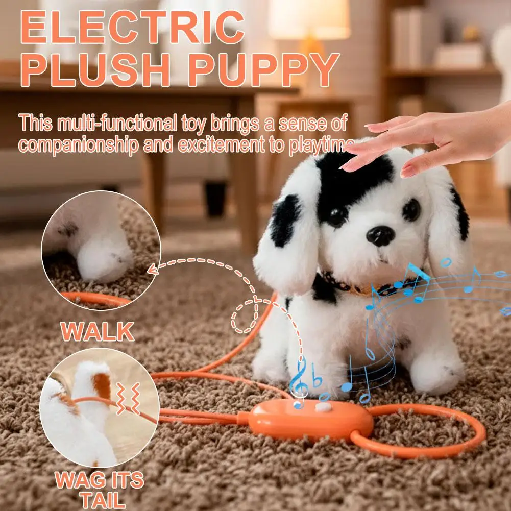 Hot Funny Barking Plush Dog Toy Leash Electric Walking Simulation Puppy Toy Baby Craw 1005010480209998