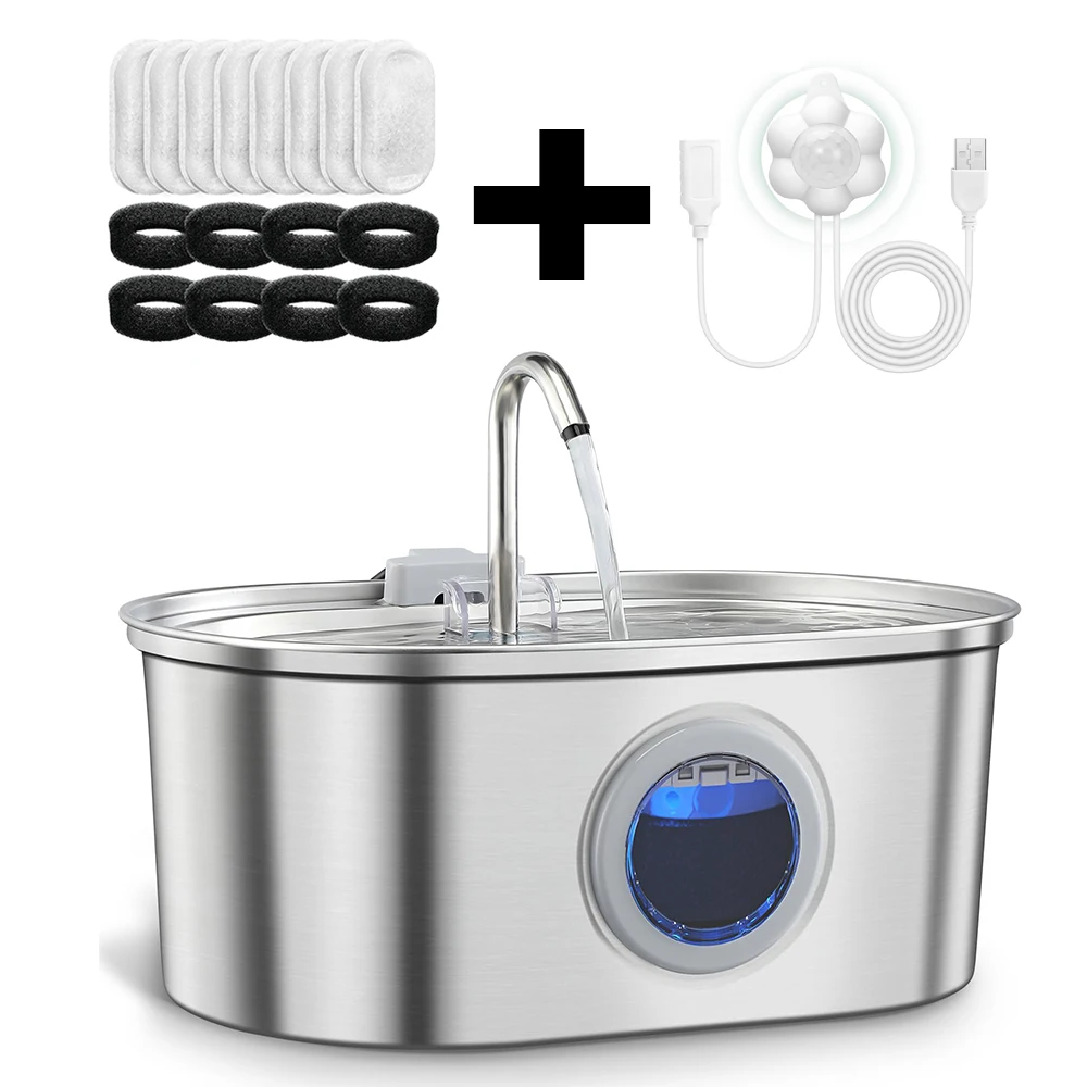 Pet Water Dispenser, Stainless Steel Ultra-Quiet Cat Water Dispenser (3.2L) 1005010485544419