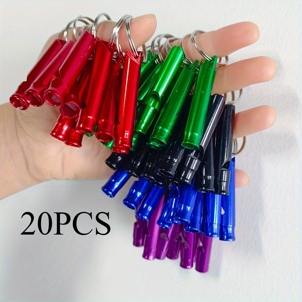 Aluminum Emergency Whistle for Camping Hiking Travel Survival Gear (20pcs) 1005010486070631