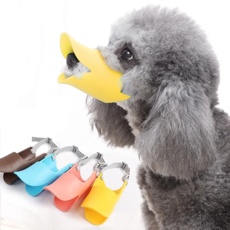 Adjustable Dog Silicone Duck Muzzle Anti Bite Stop Barking Pet Accessory Safe Small to Large Dog 1005010489539516