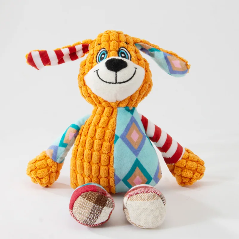 Pet Plush Toy Cat Dog Puzzle Cute Animals Bite Resistant Interactive Squeaky Teeth Cleaning Chew 1005010502416598