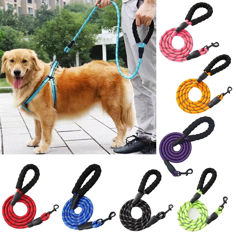 A Reflective Pet Dog Leash with a Comfortable Soft-Padded Handle, a Leash for Pet Dogs 1005010509044104
