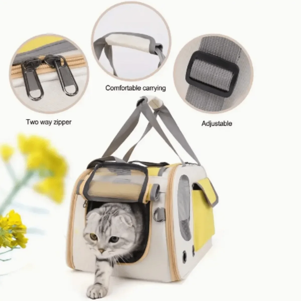 Portable Pet Carrier Cat Bag for Cats and Dogs Ideal Travel Outdoor Activities Suitable Small (1Pcs) 1005010520007396