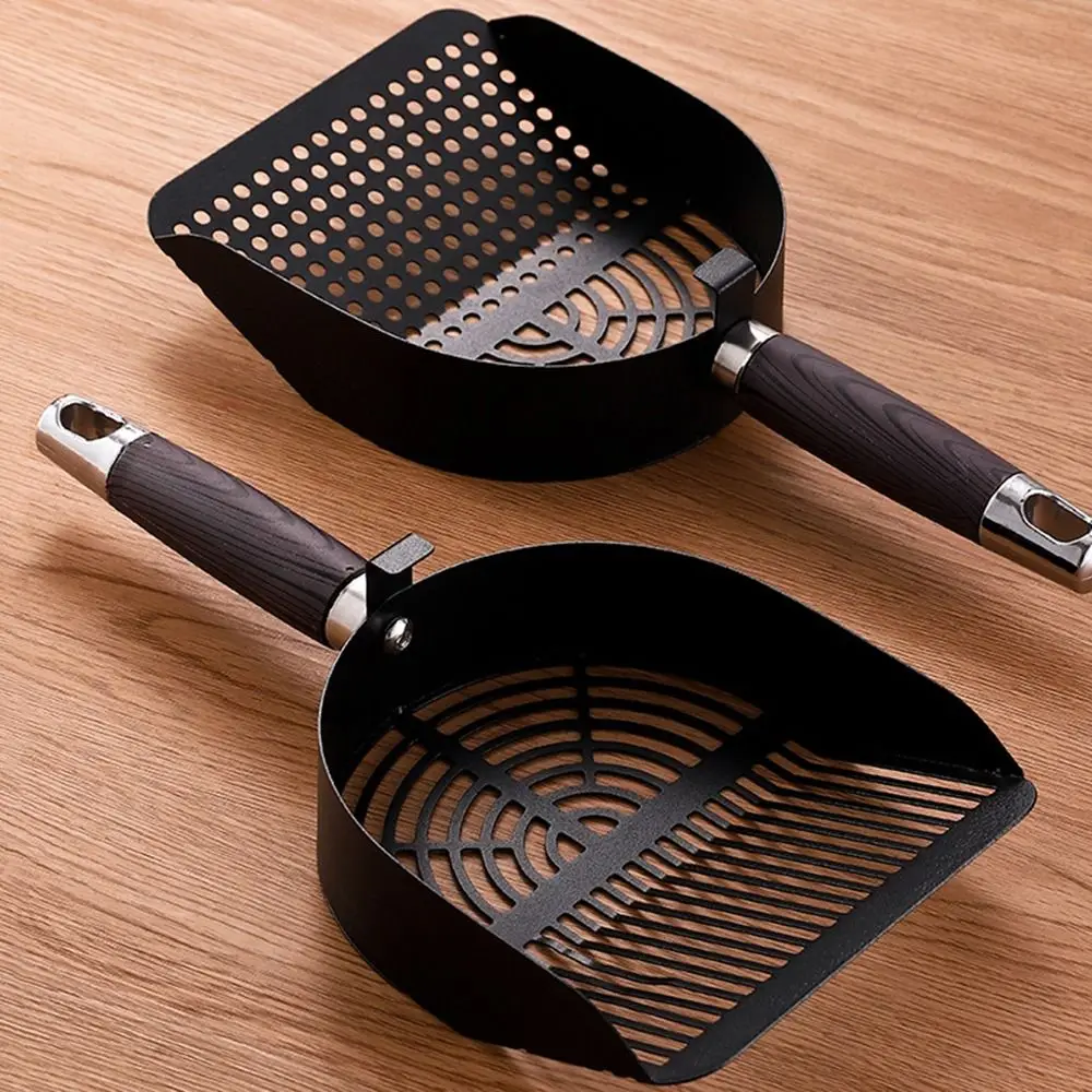 Stainless Steel Cat Litter Scoop Long Handle Deep Shovel Pet Waste with Hanging Hook Non-Stick 1005010520921699