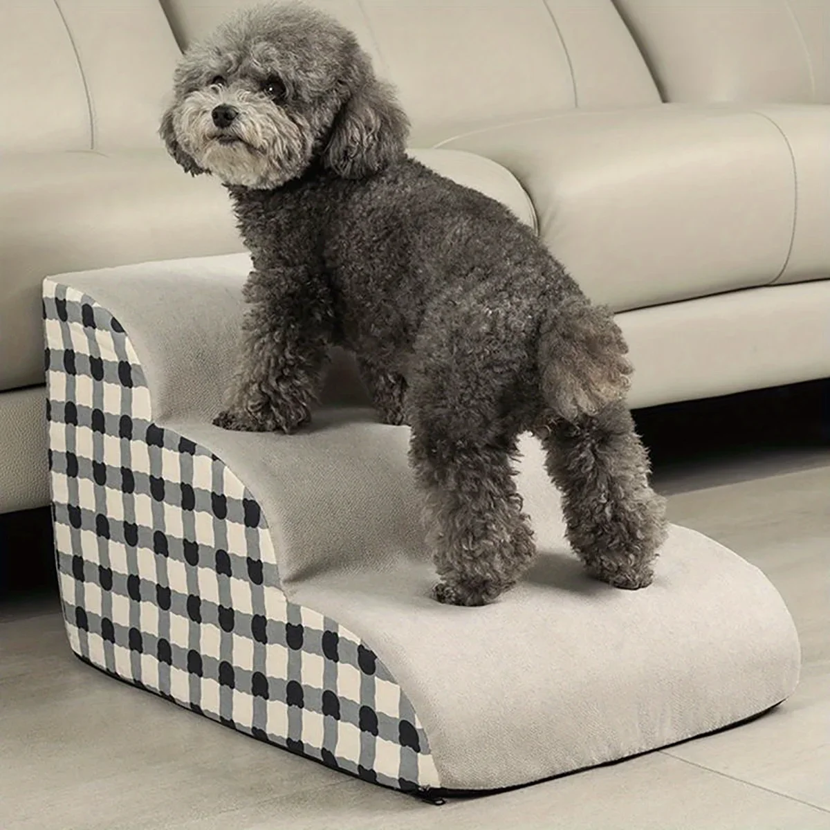 Pet Stairs for Sofa & Bed, 2/3 Step Foam Ramp for Small Senior Dogs (1pc) 1005010524555970