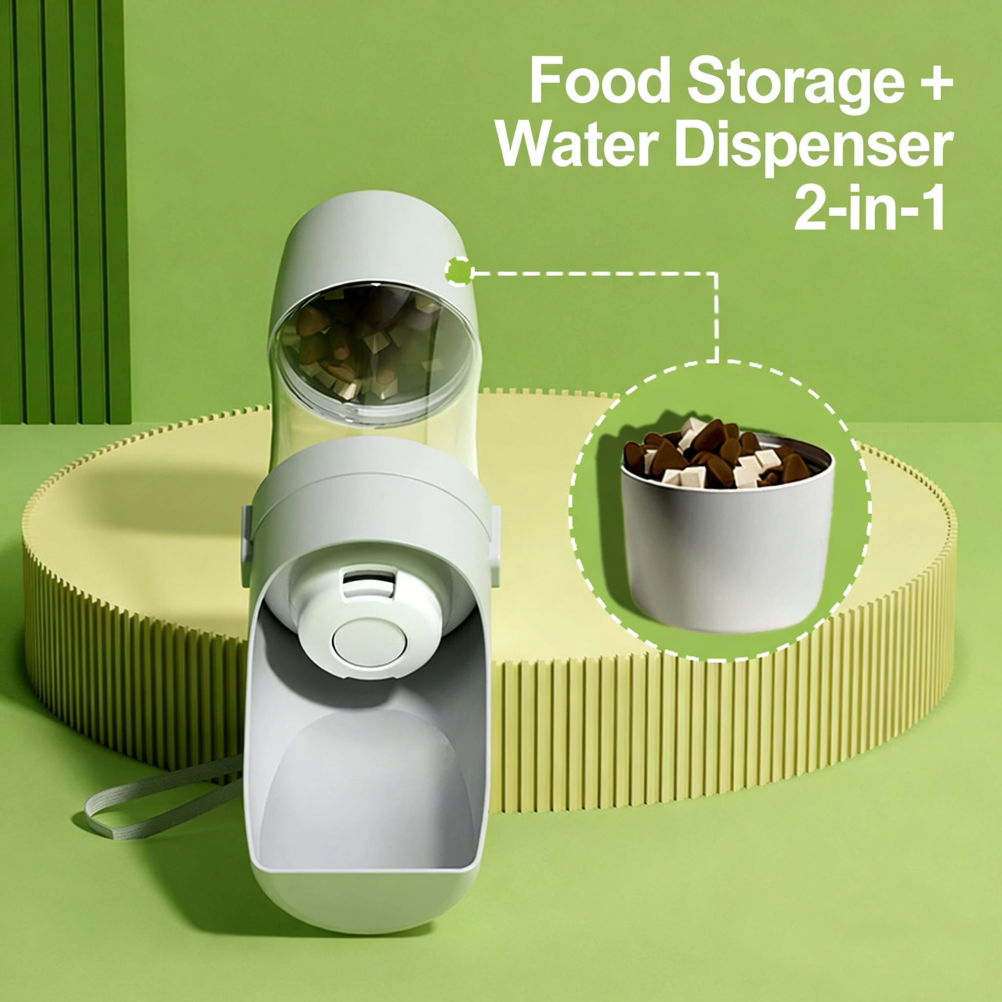 Portable Dog Cat Water Bottle with Storage Food and Water Container for Puppy Pets Dogs Feeder Bowl 1005010525295392