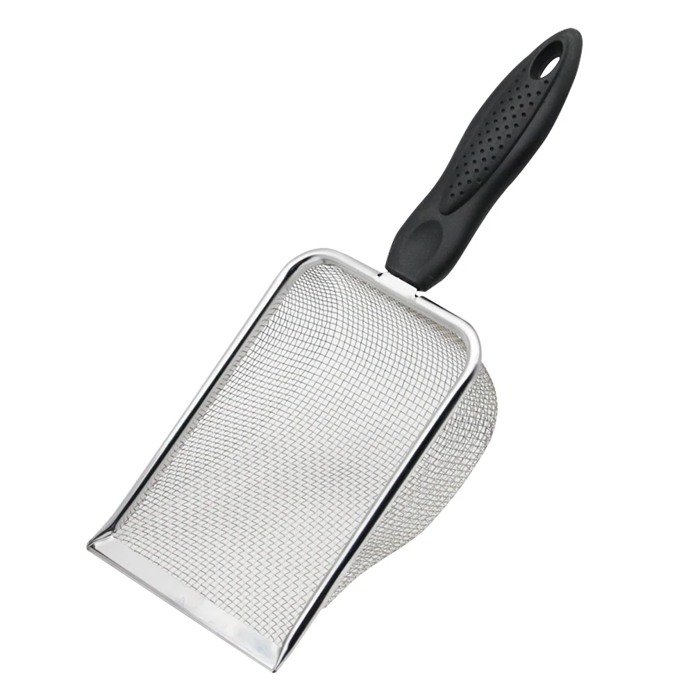 Stainless Steel Reptile Sand Shovel Filtering Litter Scooper Substrate Cleaner Fine (10.6 Inch) 1005010525777023
