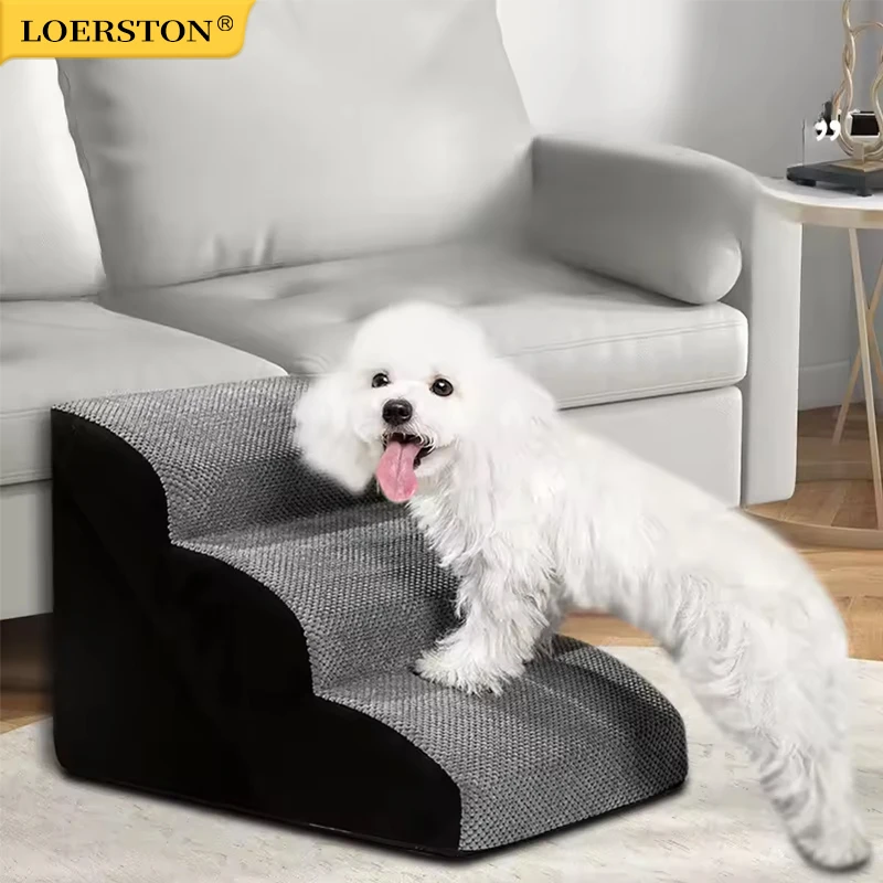 Pet 2/3 Step Dog Stair Cat Ramp Ladder Washable Non Slip Removable Memory Foam Products for Stairs 1005010528841397
