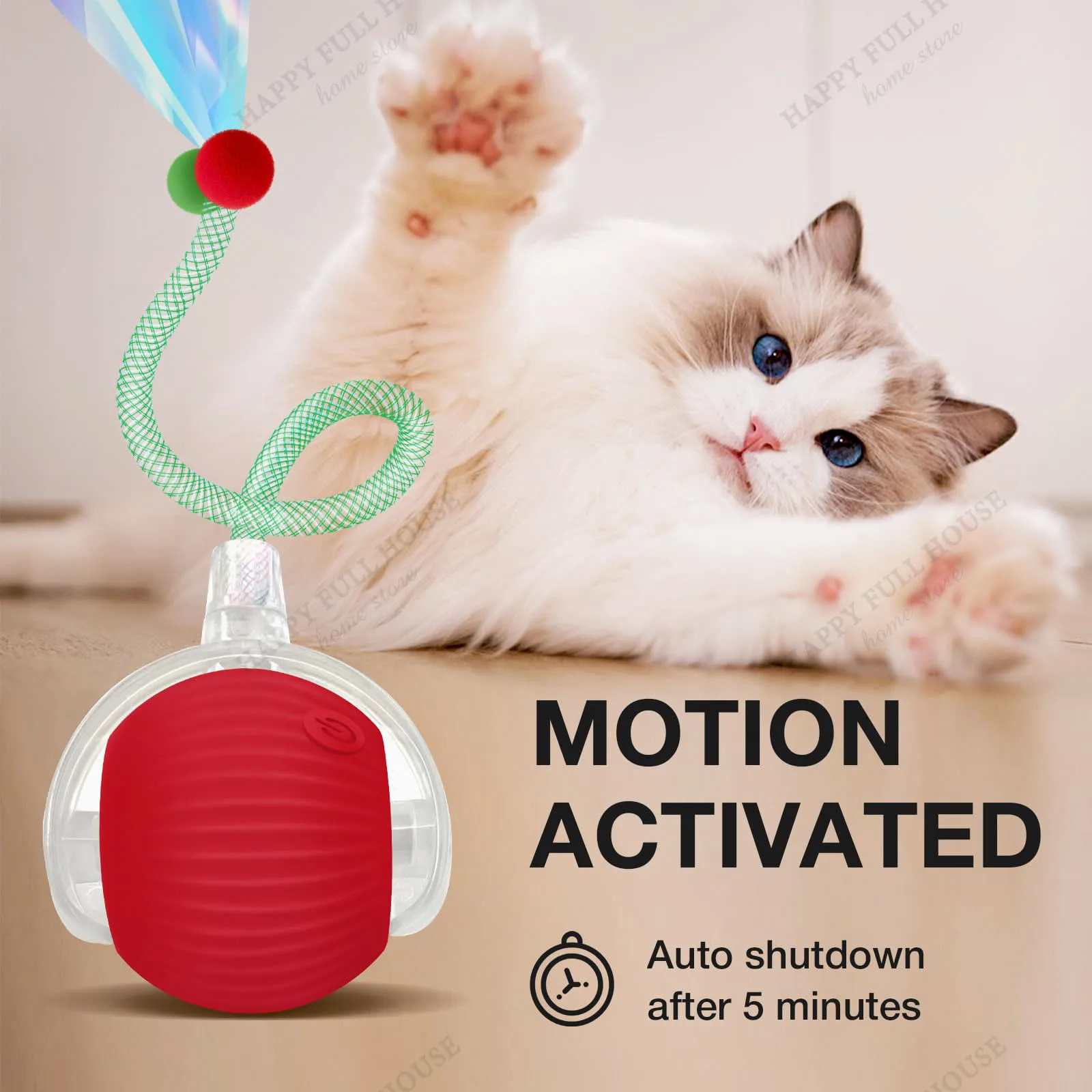 Cat Toys Interactive with 3 Play Modes, Automatic Cat Toys 1005010528913247