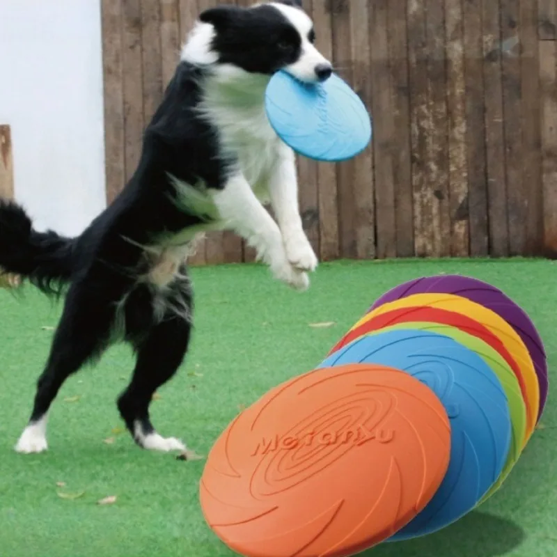 Dog Flying Saucer Interactive Funny Pet Cat Toy Game Discs Resistant Chew Puppy Training Supplies 1005010529354316