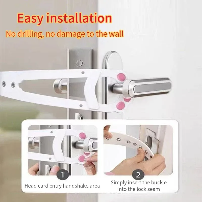 Cat Door Holder Latch Adjustable Dog Stopper Elastic Gate Lock Flex Strap Keep Out From Entering 1005010530610899