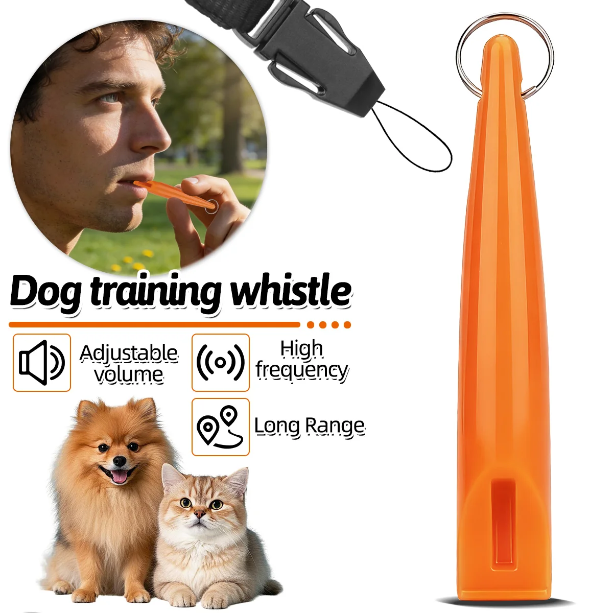 ORCLEAB Dog Training Whistle Ultrasonic Flute High Pitch Frequency Silent Whistles for Pet Supplie 1005010533234982