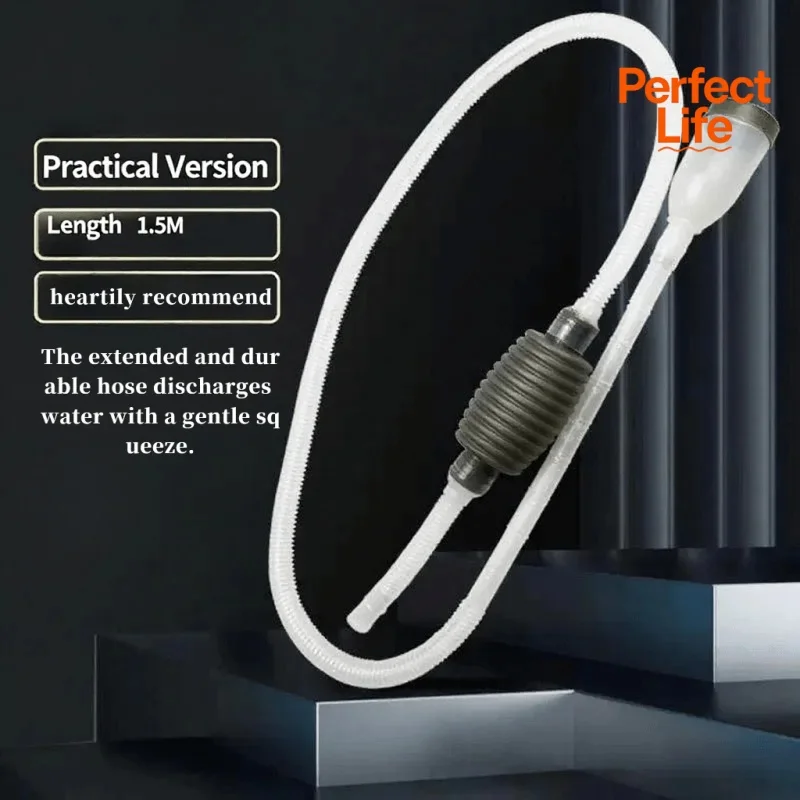 Aquarium Manual Water Changer Fish Tank Air Pump Cleaning Tools Handheld Aquarium Cleaner (1.5m) 1005010537386510