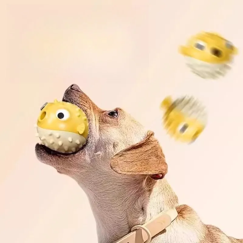 Bouncing Fish Dog Toy Leak Ball Relieve Boredom Dog Biting Resistance Grinding Teeth Pet 1005010537748150