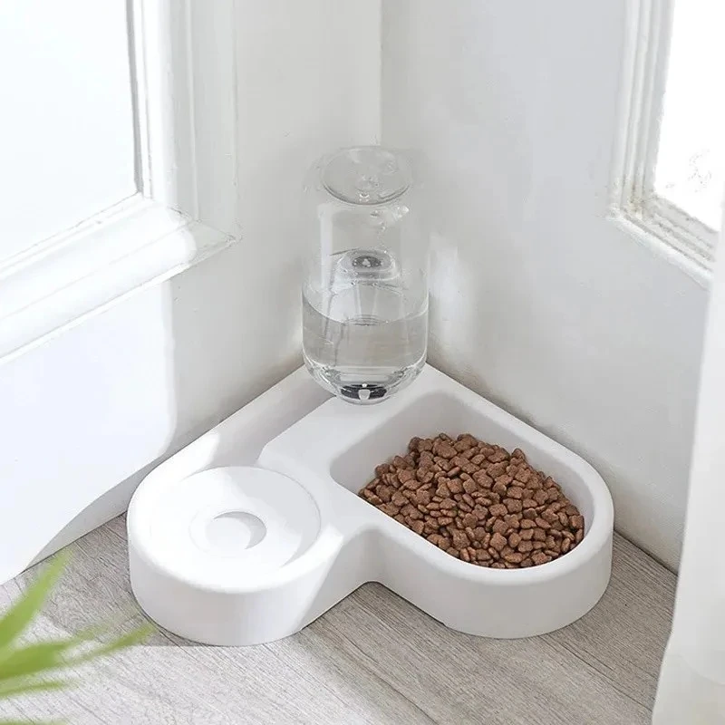 Pet Double Bowl Dog Bowl Cat Bowl Set Automatic Feeding and Drinking Bowl Anti-Tip Food Bowl 1005010541383322