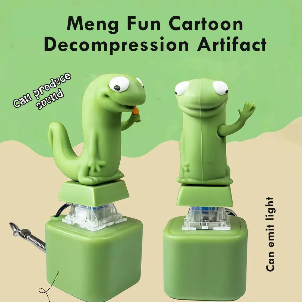 Fidget Clicker Clicking Button Sound Keychain Funny Lizard Portable Stress 1005010551101844